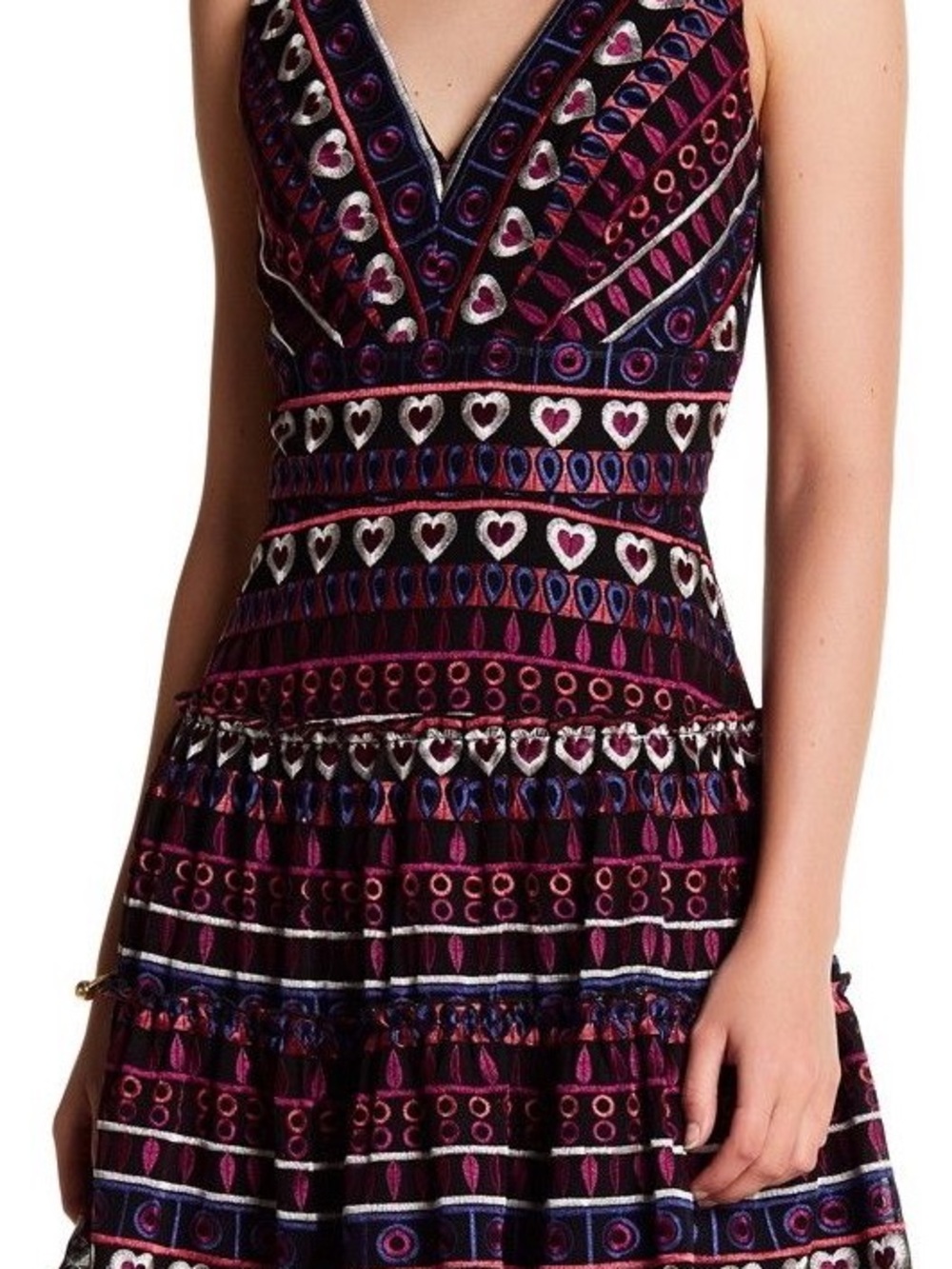 ๐ค ANNA SUI ๐ Hearts Semi-Formal Cocktail Dress - Picture 7 of 7
